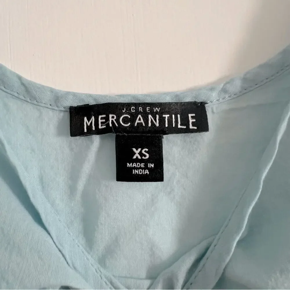 J. Crew Mercantile‎ Light Blue Cold Shoulder Dress with Bell Sleeves- Size XS